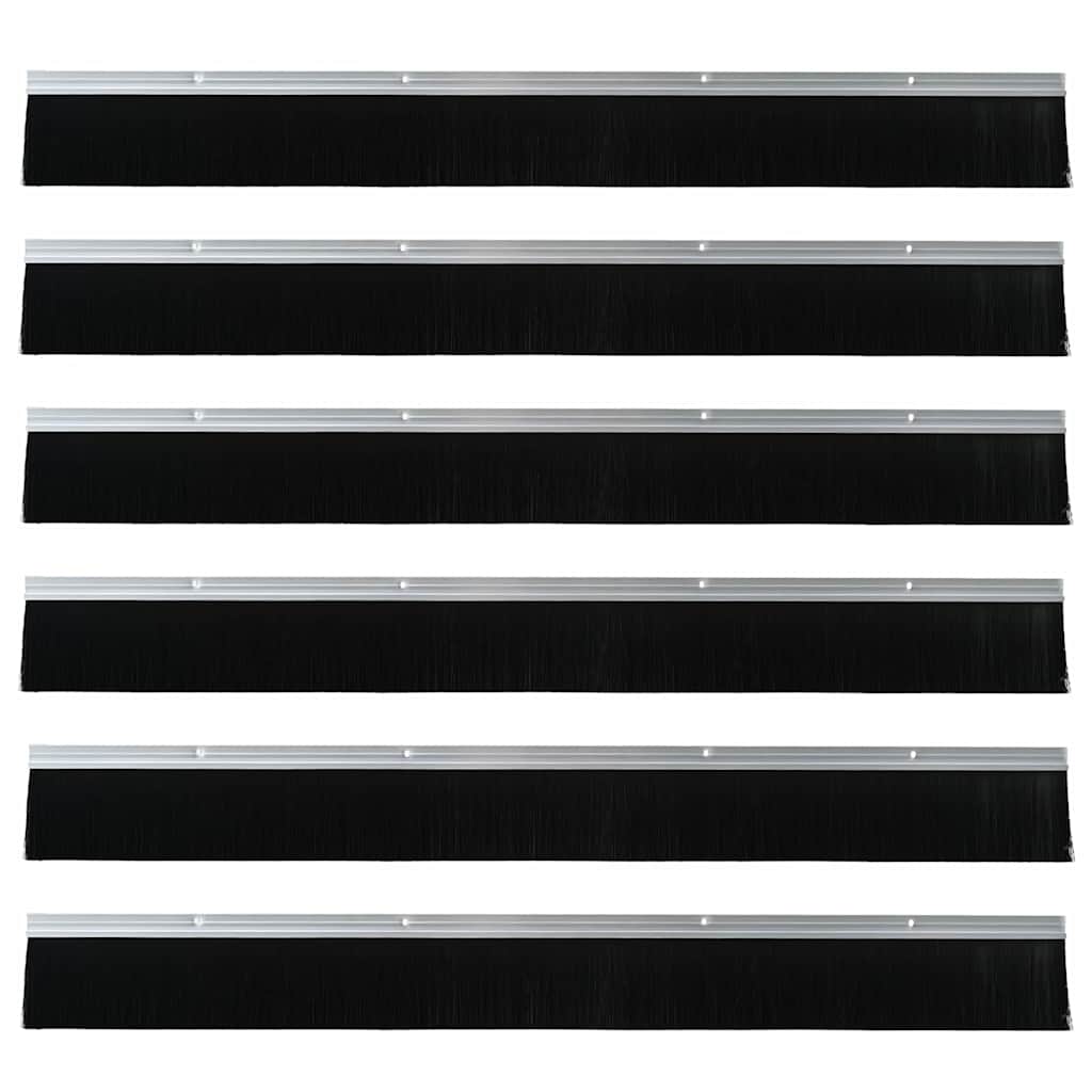 vidaXL Screw-on Door Brush Seals 6 pcs Silver 100 cm Aluminium Alloy