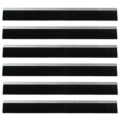 vidaXL Screw-on Door Brush Seals 6 pcs Silver 100 cm Aluminium Alloy