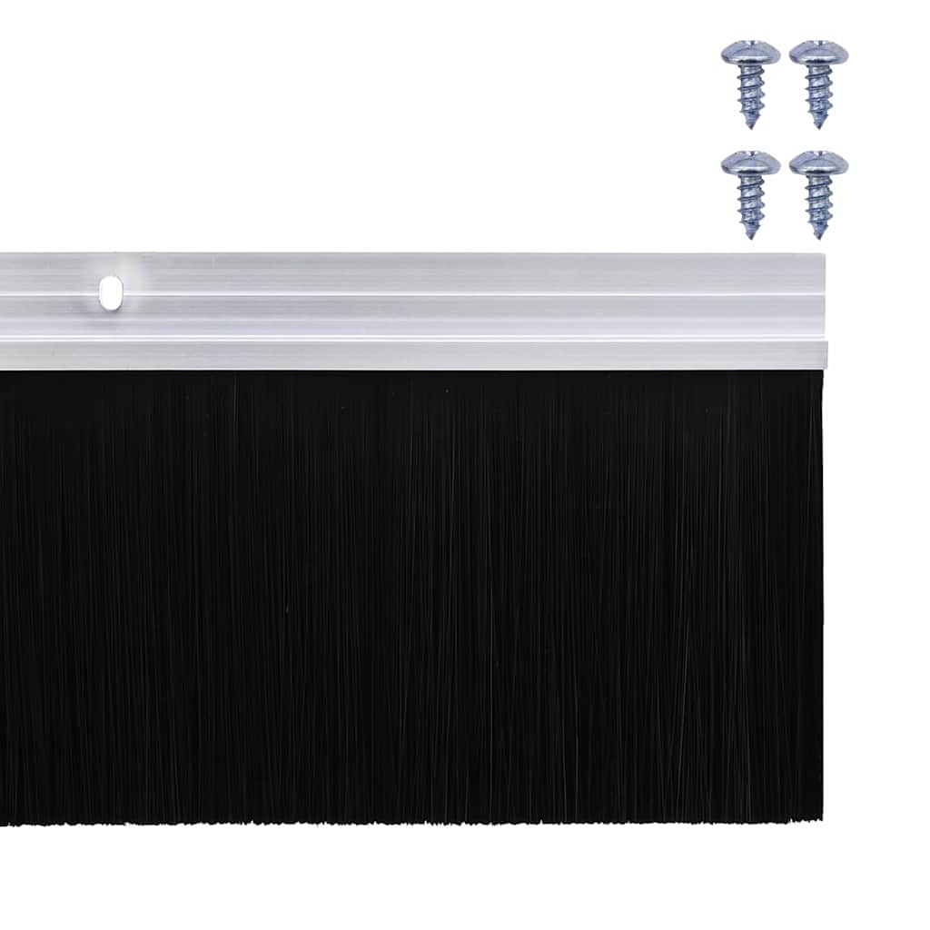 vidaXL Screw-on Door Brush Seals 6 pcs Silver 100 cm Aluminium Alloy