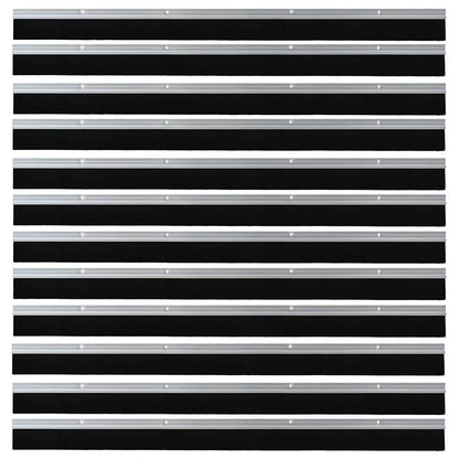 vidaXL Screw-on Door Brush Seals 12 pcs Silver 100 cm Aluminium Alloy