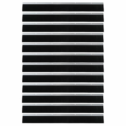 vidaXL Screw-on Door Brush Seals 12 pcs Silver 100 cm Aluminium Alloy