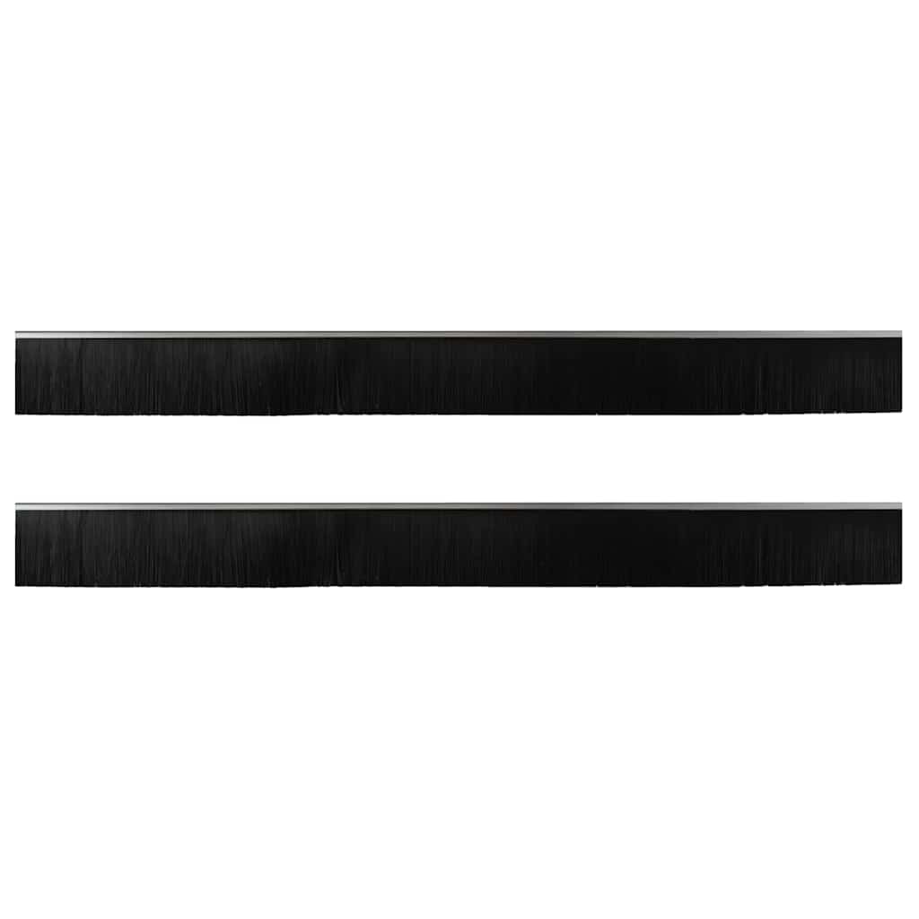 vidaXL Screw-on Door Brush Seals 2 pcs Silver 100 cm Aluminium Alloy