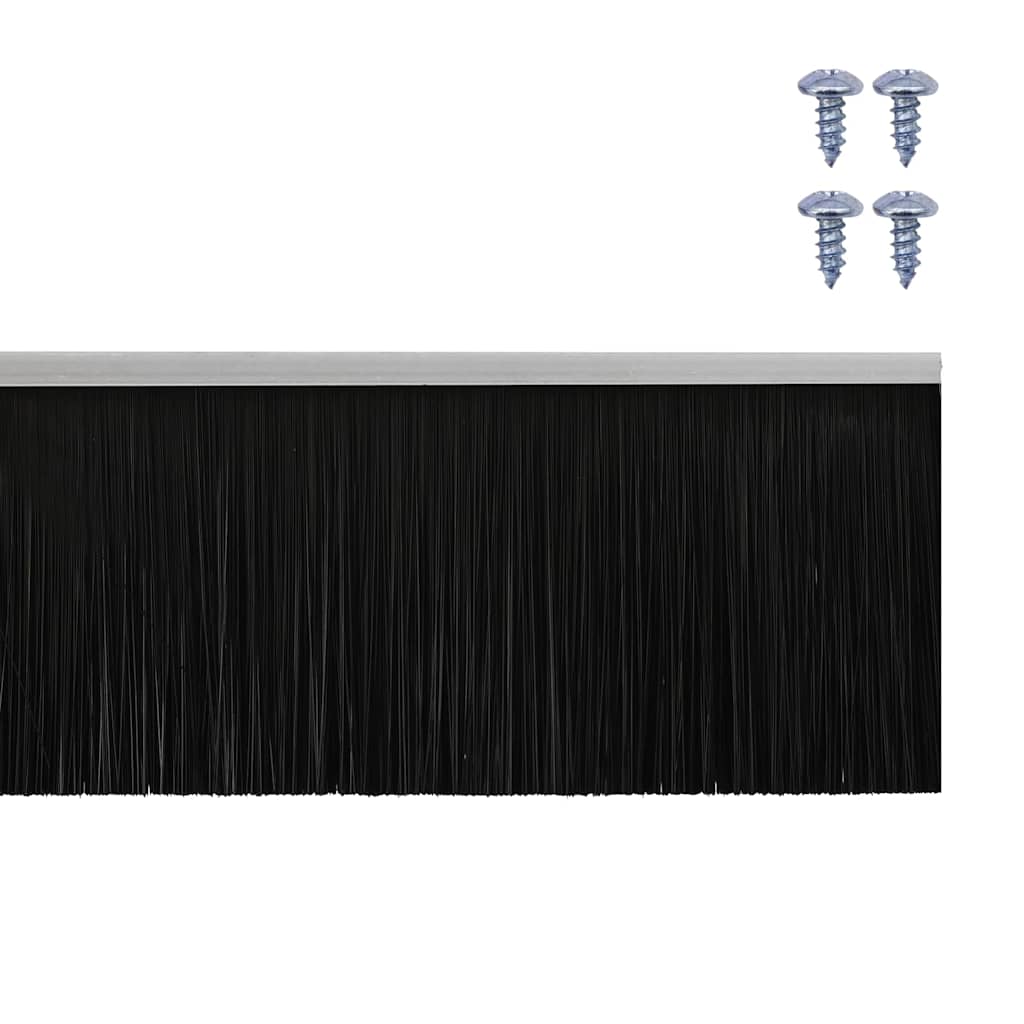 vidaXL Screw-on Door Brush Seals 2 pcs Silver 100 cm Aluminium Alloy