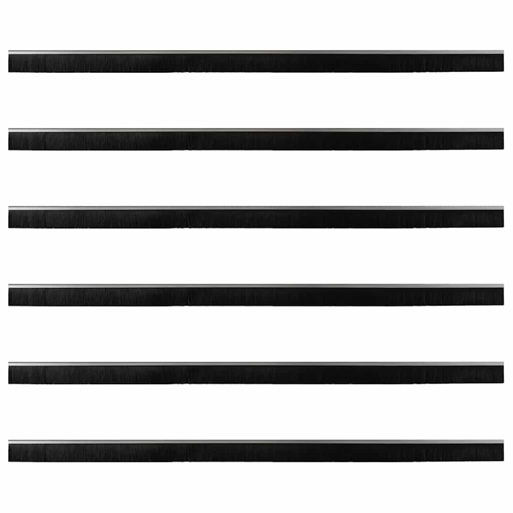 vidaXL Screw-on Door Brush Seals 6 pcs Silver 100 cm Aluminium Alloy