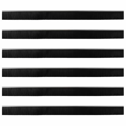 vidaXL Screw-on Door Brush Seals 6 pcs Silver 100 cm Aluminium Alloy