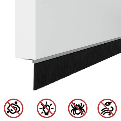 vidaXL Screw-on Door Brush Seals 6 pcs Silver 100 cm Aluminium Alloy
