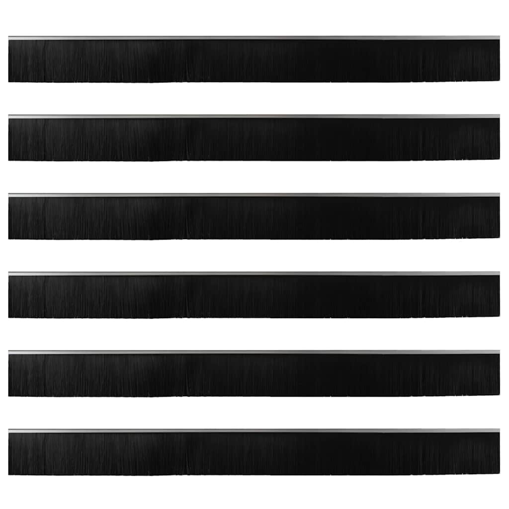 vidaXL Screw-on Door Brush Seals 6 pcs Silver 100 cm Aluminium Alloy