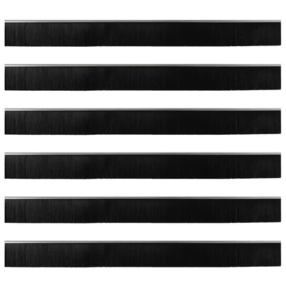 vidaXL Screw-on Door Brush Seals 6 pcs Silver 100 cm Aluminium Alloy