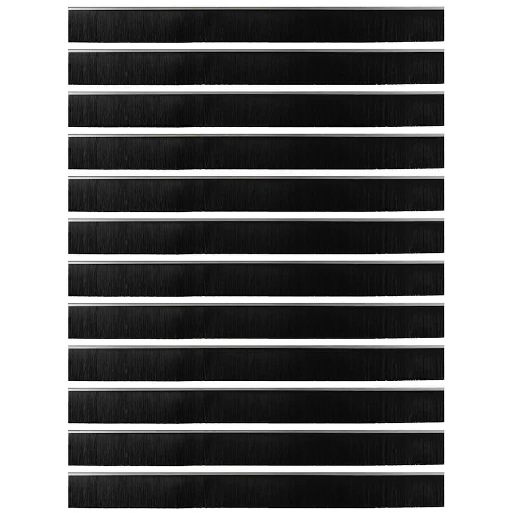 vidaXL Screw-on Door Brush Seals 12 pcs Silver 100 cm Aluminium Alloy