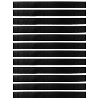 vidaXL Screw-on Door Brush Seals 12 pcs Silver 100 cm Aluminium Alloy
