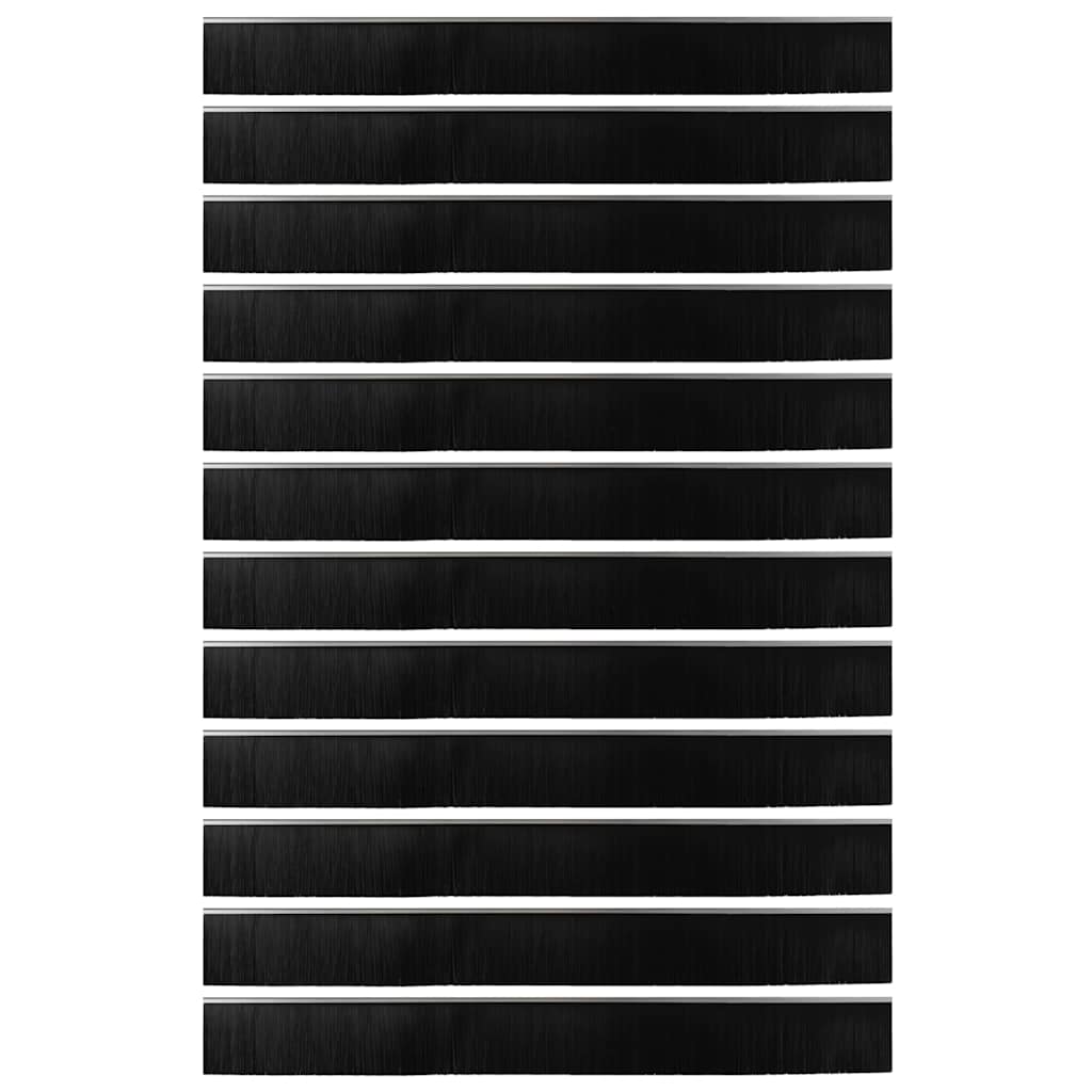 vidaXL Screw-on Door Brush Seals 12 pcs Silver 100 cm Aluminium Alloy