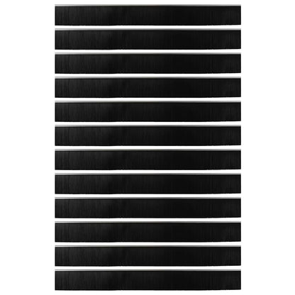 vidaXL Screw-on Door Brush Seals 12 pcs Silver 100 cm Aluminium Alloy