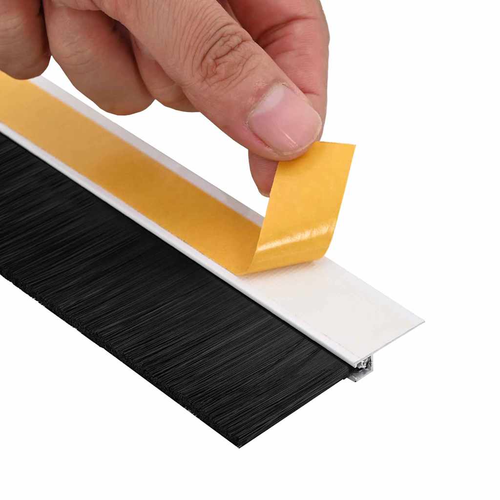 vidaXL Self-adhesive Door Brush Seals 2 pcs 100 cm Aluminium Alloy