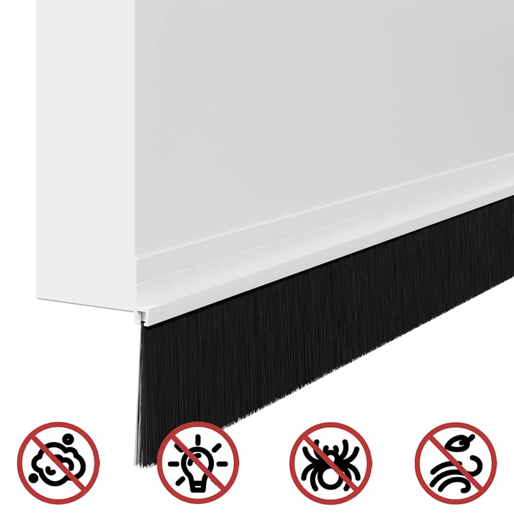 vidaXL Self-adhesive Door Brush Seals 6 pcs 100 cm Aluminium Alloy