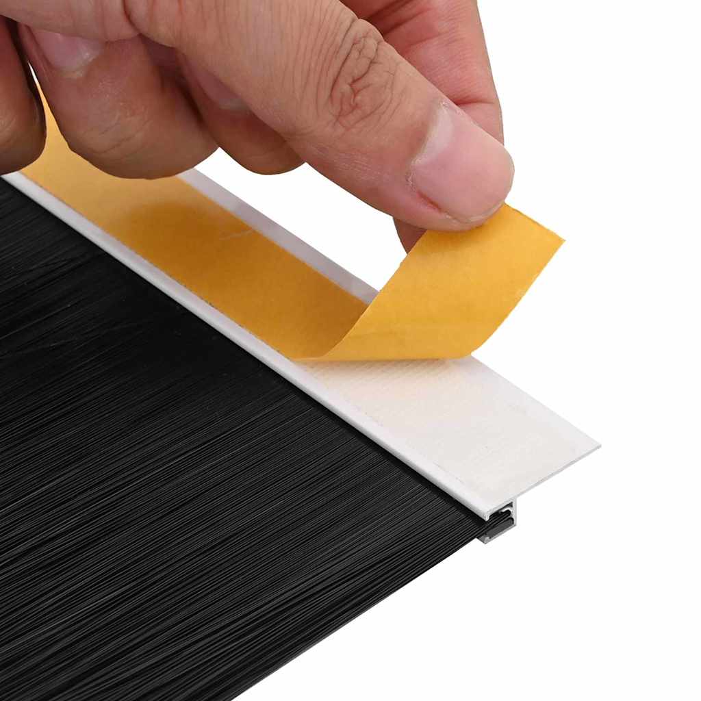 vidaXL Self-adhesive Door Brush Seals 6 pcs White 100 cm
