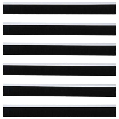 vidaXL Self-adhesive Door Brush Seals 6 pcs White 100 cm