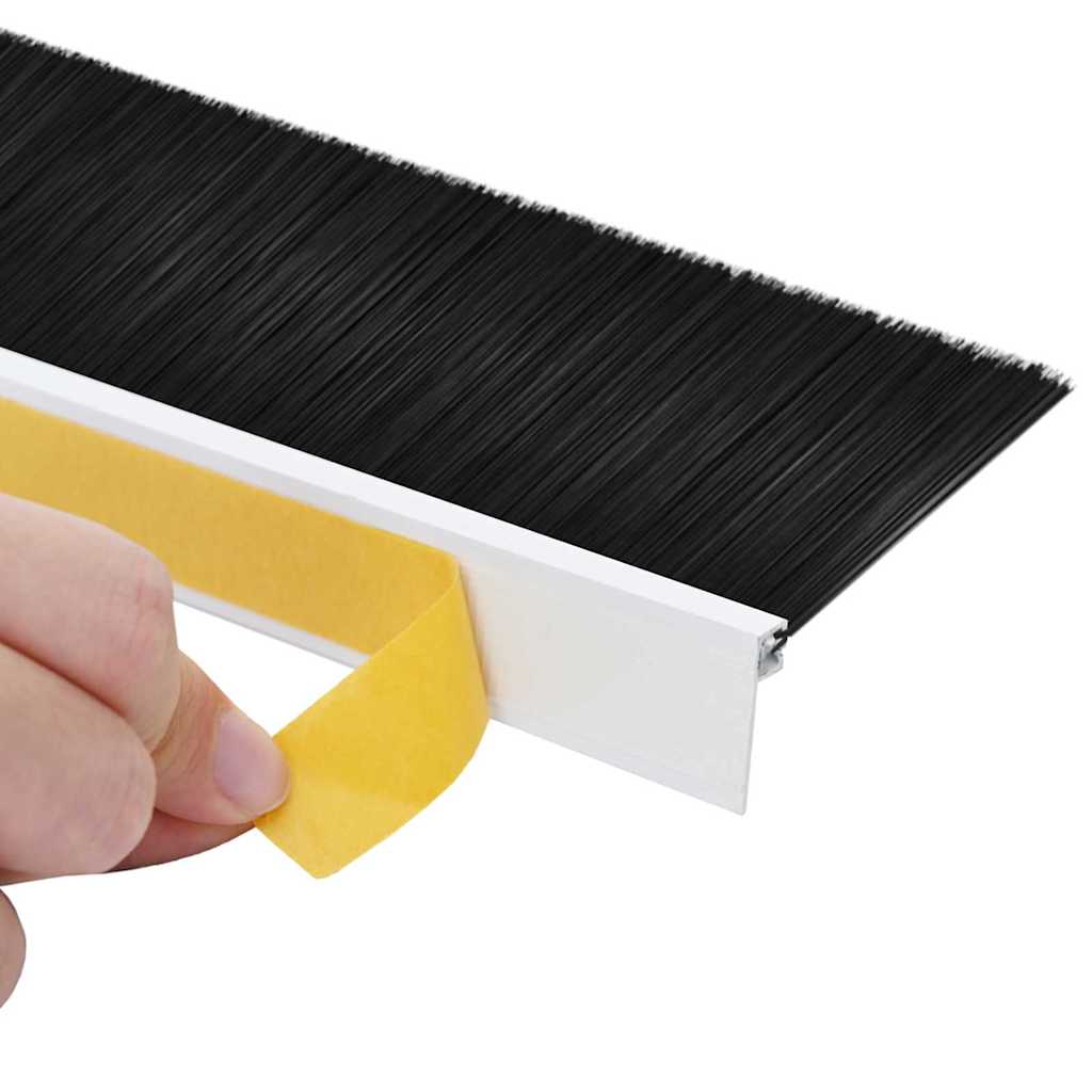 vidaXL Self-adhesive Door Brush Seals 2 pcs 100 cm Aluminium Alloy