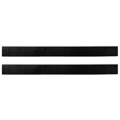 vidaXL Self-adhesive Door Brush Seals 2 pcs 100 cm Aluminium Alloy