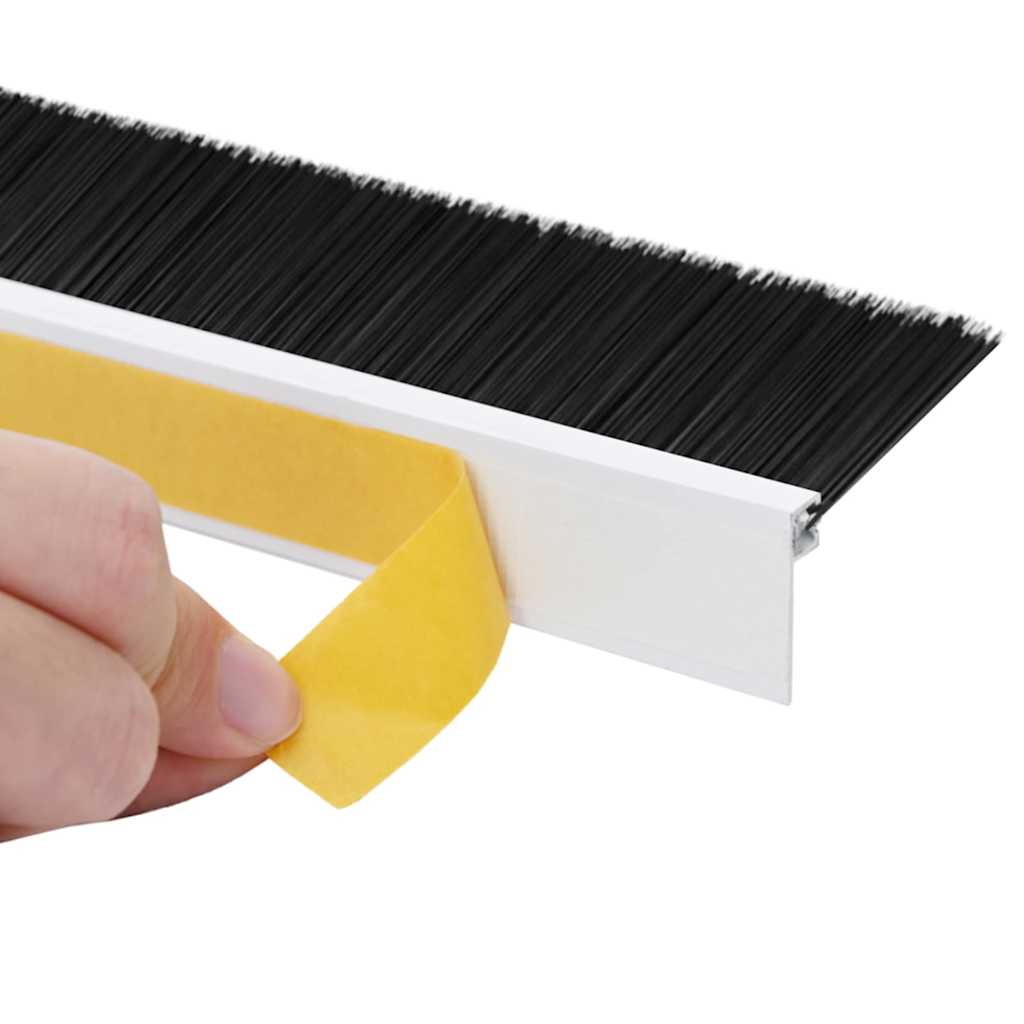 vidaXL Self-adhesive Door Brush Seals 12 pcs 100 cm Aluminium Alloy