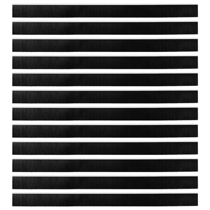 vidaXL Self-adhesive Door Brush Seals 12 pcs 100 cm Aluminium Alloy