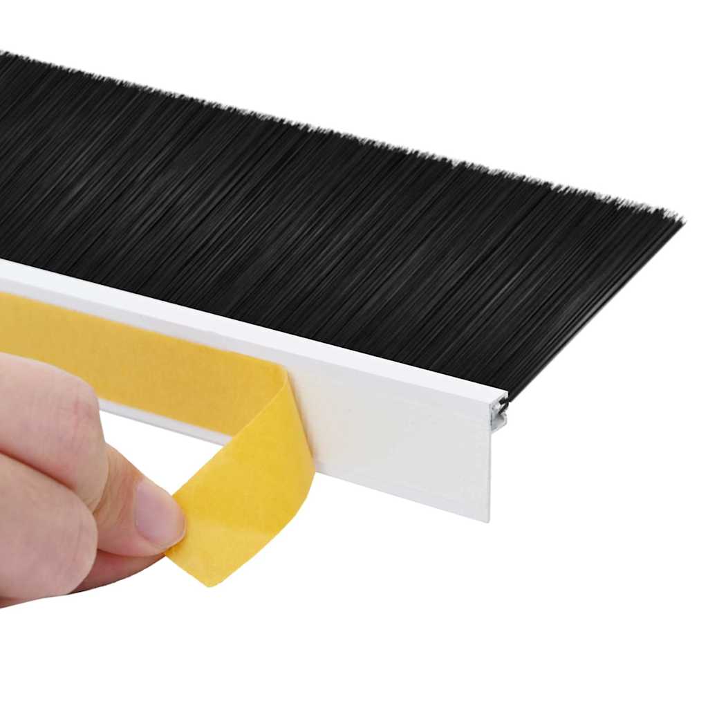 vidaXL Self-adhesive Door Brush Seals 12 pcs White 100 cm