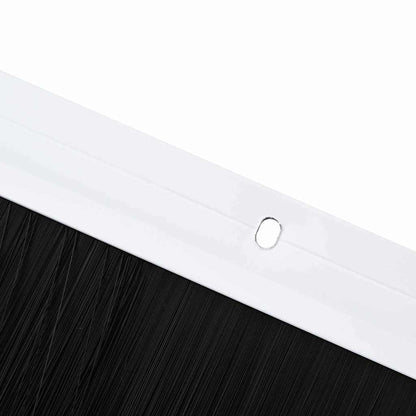 vidaXL Screw-on Door Brush Seals 2 pcs White 100 cm Aluminium Alloy