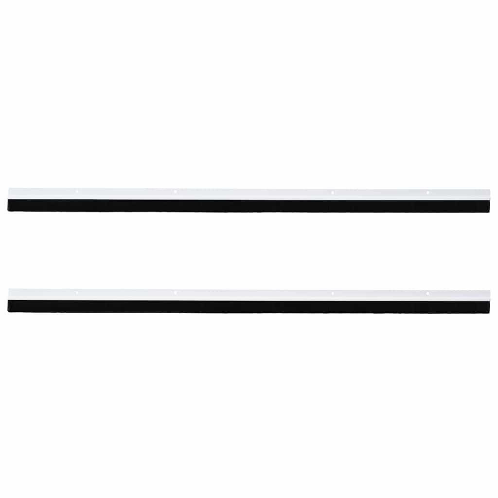 vidaXL Screw-on Door Brush Seals 2 pcs White 100 cm Aluminium Alloy