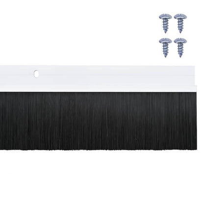 vidaXL Screw-on Door Brush Seals 2 pcs White 100 cm Aluminium Alloy
