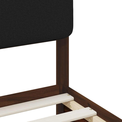 vidaXL Bed Frame with Upholstered Headboard Dark Brown and Black