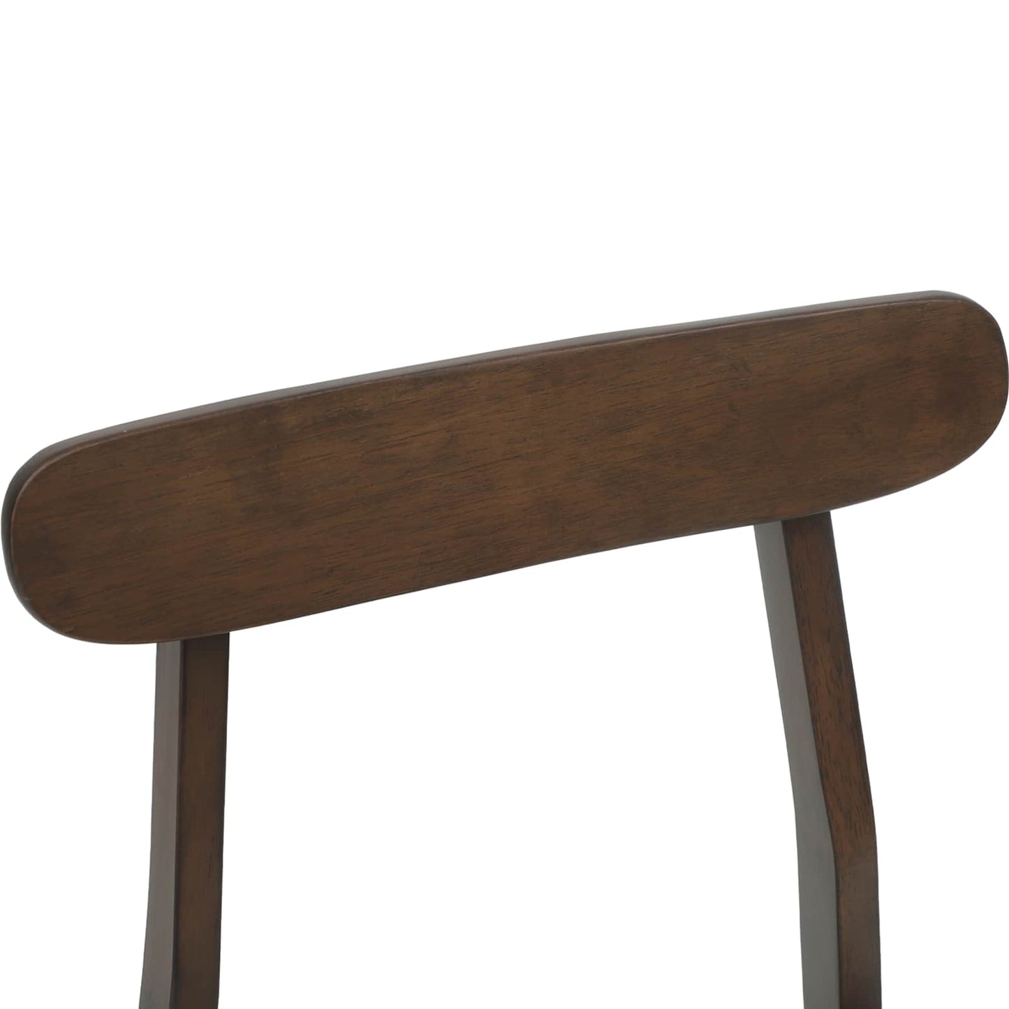 vidaXL Dining Chair 2 pcs Dark Brown and Light Solid Rubber Wood