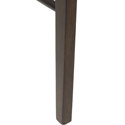 vidaXL Dining Chair 2 pcs Dark Brown and Black Solid Rubber Wood