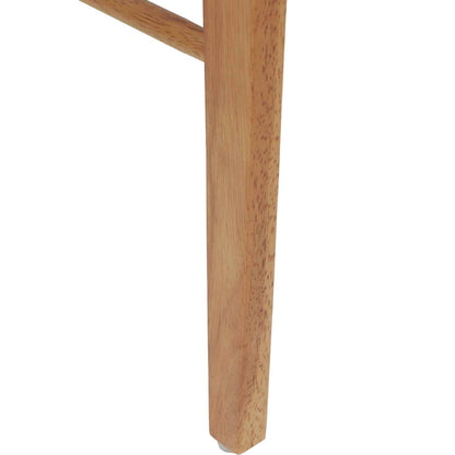 vidaXL Dining Chair 2 pcs Natural and Light Solid Rubber Wood
