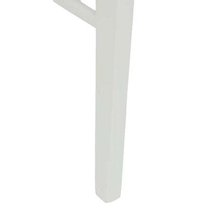 vidaXL Dining Chair 2 pcs White and Grey Solid Rubber Wood