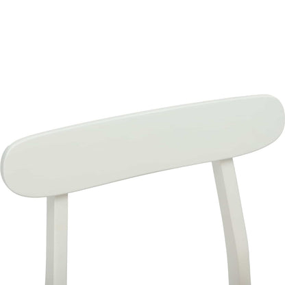 vidaXL Dining Chair 2 pcs White and Natural 43 x 44.5 x 77 cm