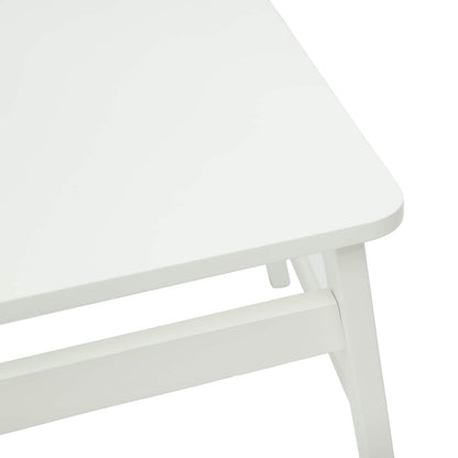 vidaXL Dining Chair 2 pcs White 43 x 44.5 x 77 cm Solid Rubber Wood