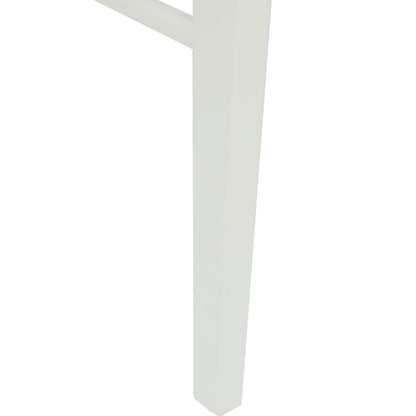 vidaXL Dining Chair 2 pcs White and Brown Solid Rubber Wood