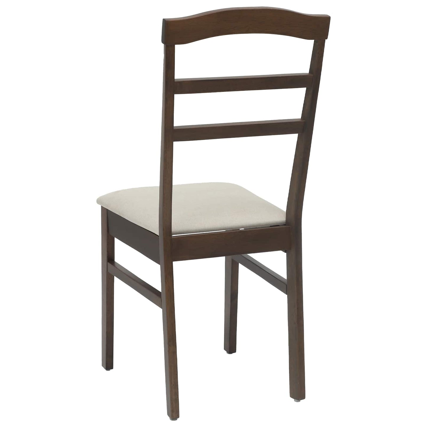 vidaXL Dining Chair 2 pcs Light Brown and Light Solid Rubber Wood