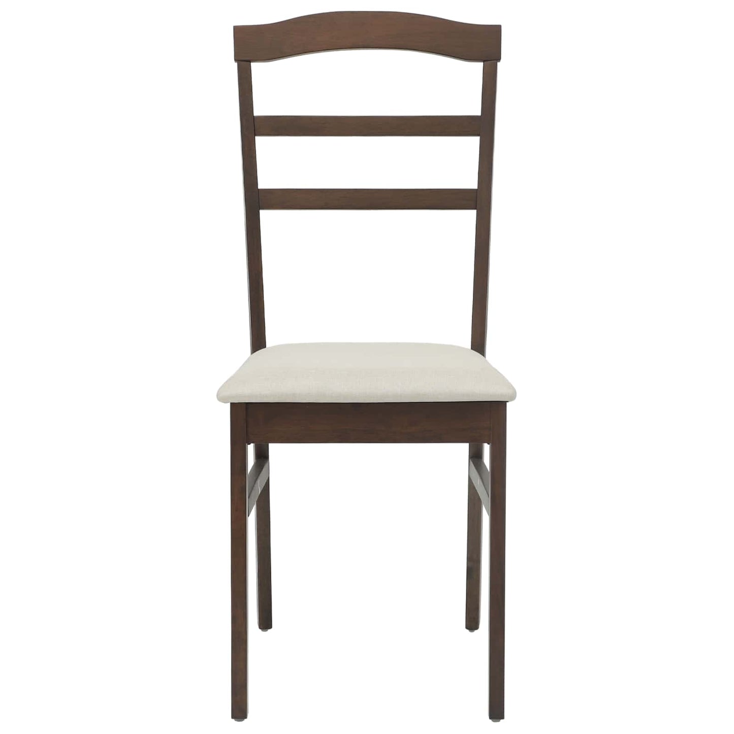 vidaXL Dining Chair 2 pcs Light Brown and Light Solid Rubber Wood