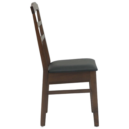 vidaXL Dining Chair 2 pcs Light Brown and Black Solid Rubber Wood