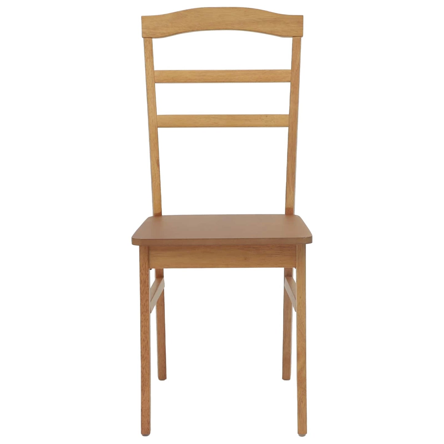 vidaXL Dining Chair 2 pcs Natural Solid Rubber Wood