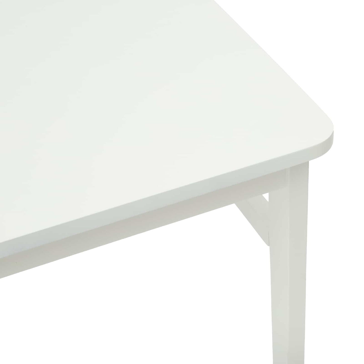 vidaXL Dining Chair 2 pcs White Solid Rubber Wood