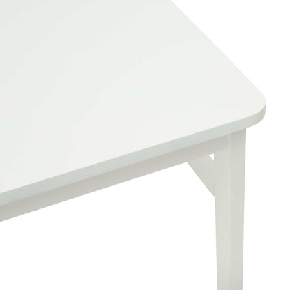 vidaXL Dining Chair 2 pcs White Solid Rubber Wood