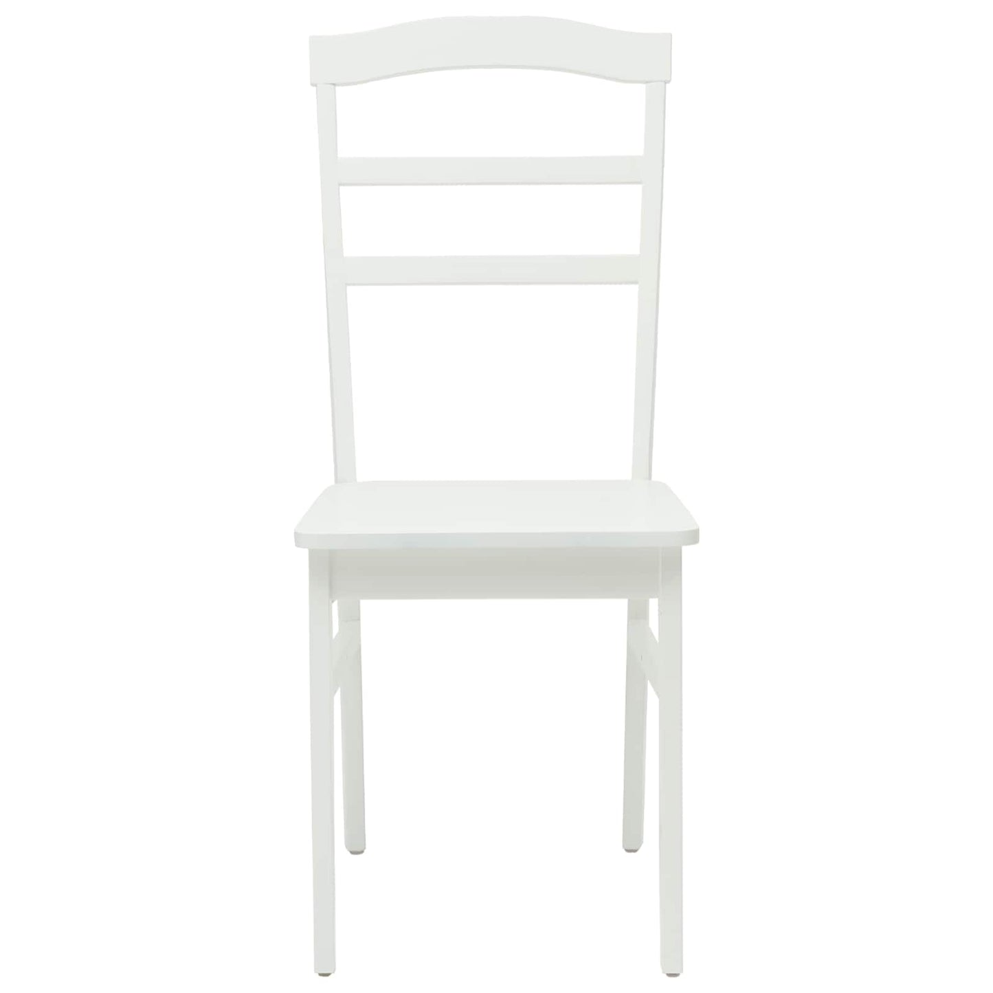 vidaXL Dining Chair 2 pcs White Solid Rubber Wood