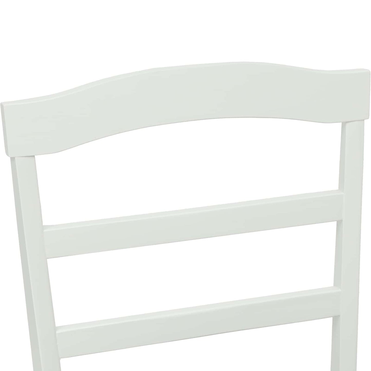vidaXL Dining Chair 2 pcs White and Brown Solid Rubber Wood