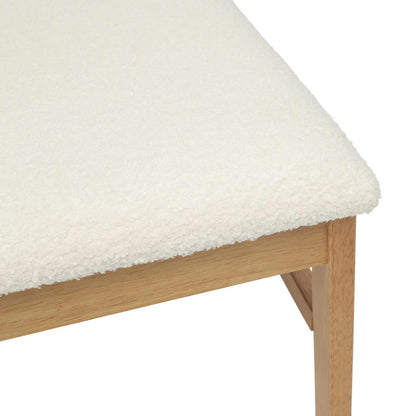 vidaXL Dining Chair 2 pcs Natural and Light Solid Rubber Wood