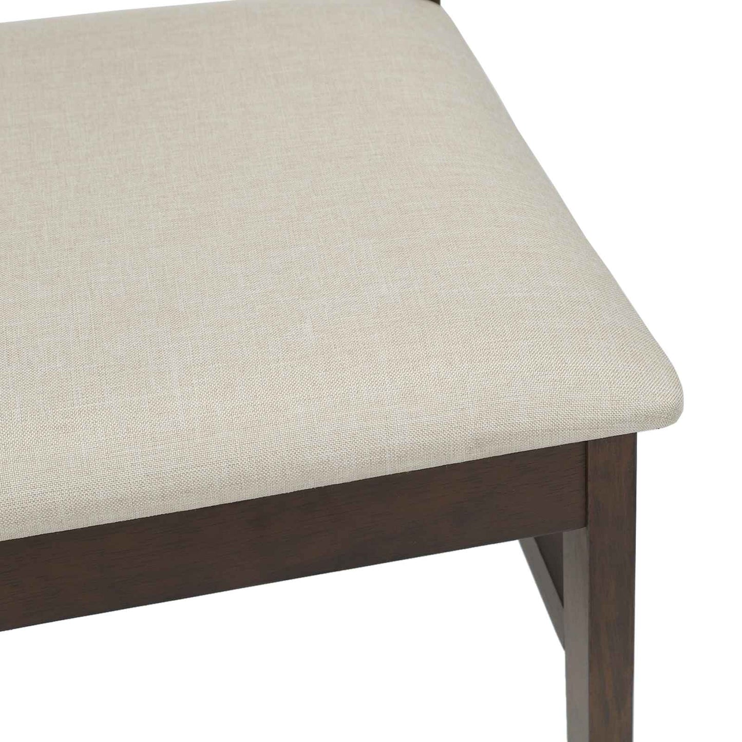 vidaXL Dining Chair 2 pcs Light Brown and Light Solid Rubber Wood