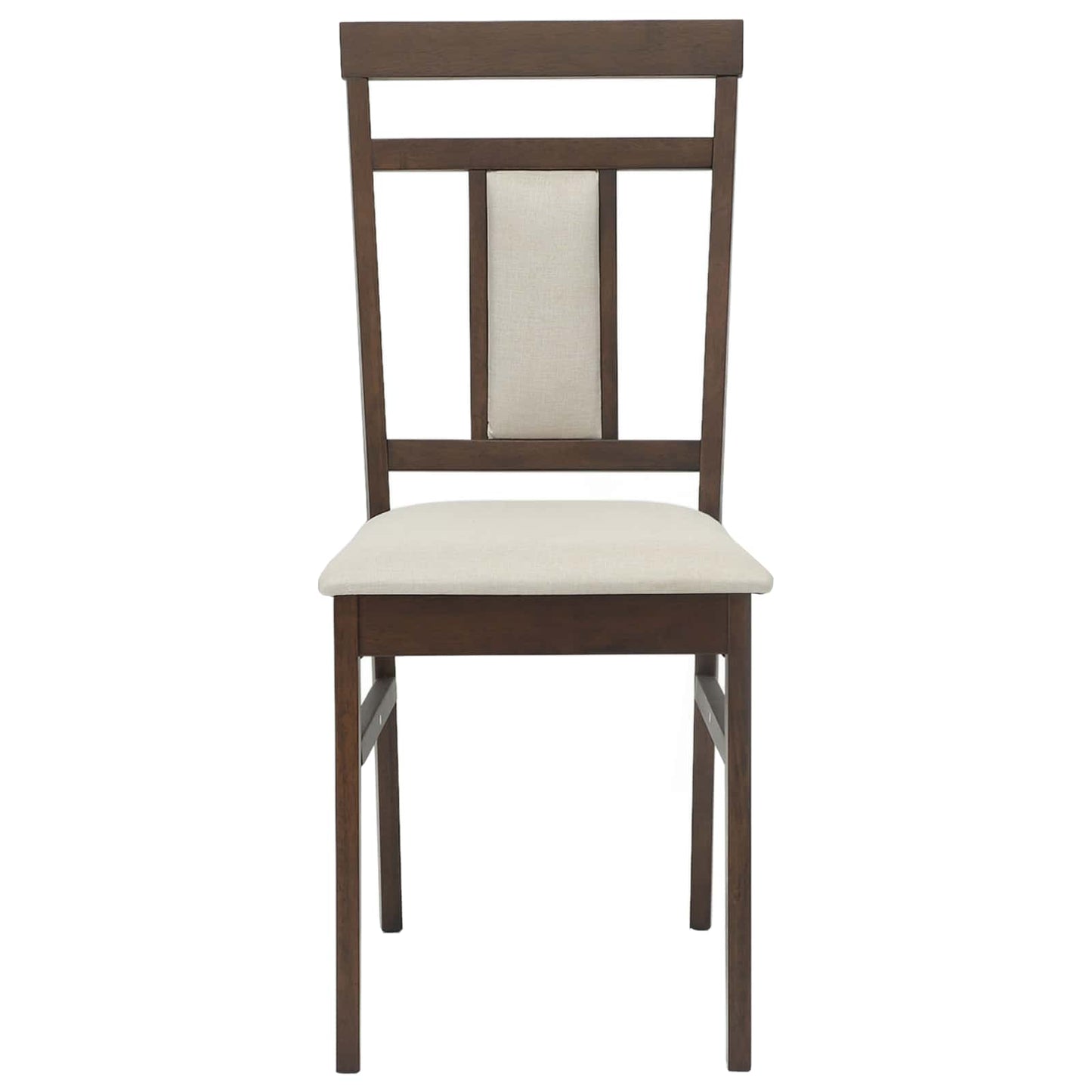 vidaXL Dining Chair 2 pcs Light Brown and Light Solid Rubber Wood