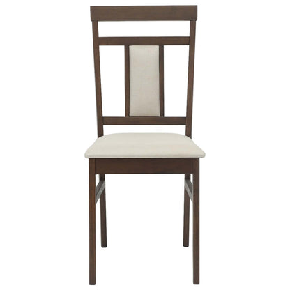 vidaXL Dining Chair 2 pcs Light Brown and Light Solid Rubber Wood