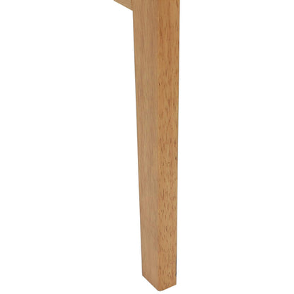 vidaXL Dining Chair 2 pcs Natural and Light Solid Rubber Wood