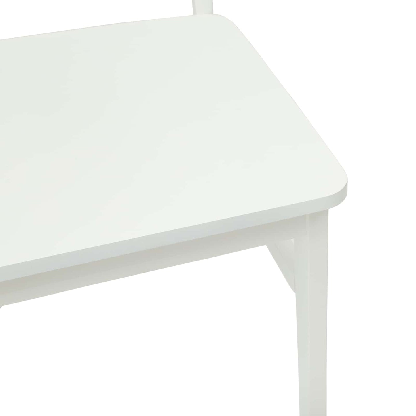 vidaXL Dining Chair 2 pcs White Solid Rubber Wood